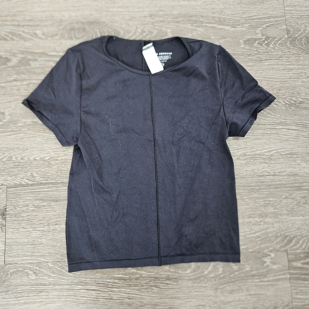 Good American Black Tee - size 3/4